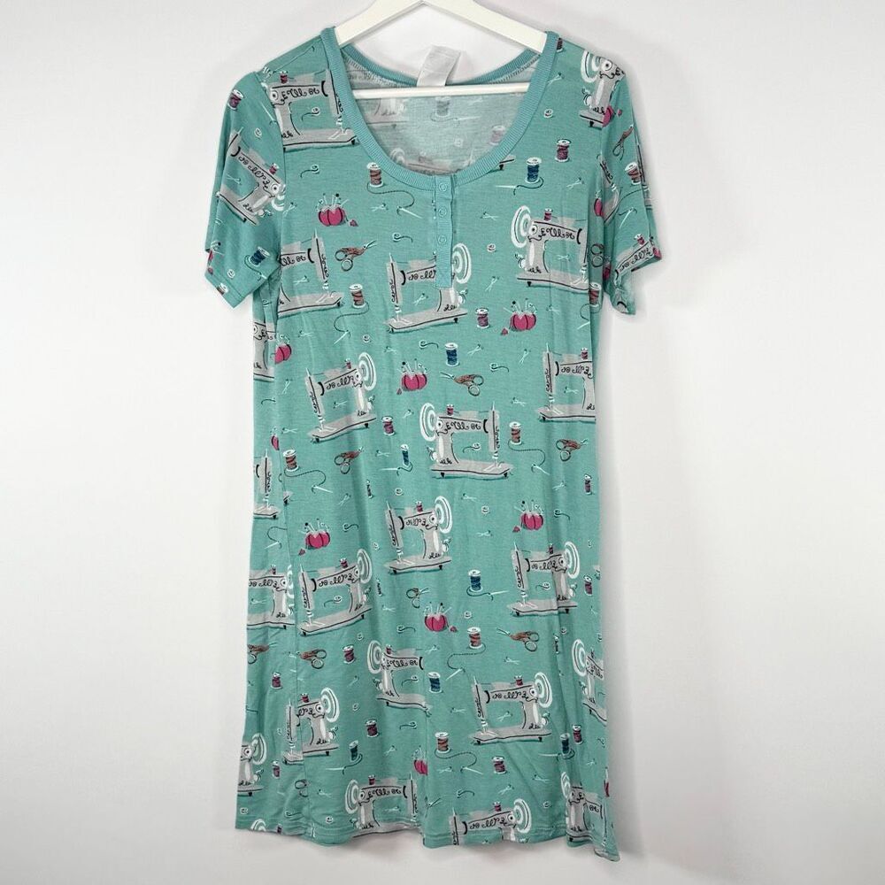 Nite Nite by Munki Munki Playful Sewing Sleep Shirt Night Gown Jersey Knit Light
